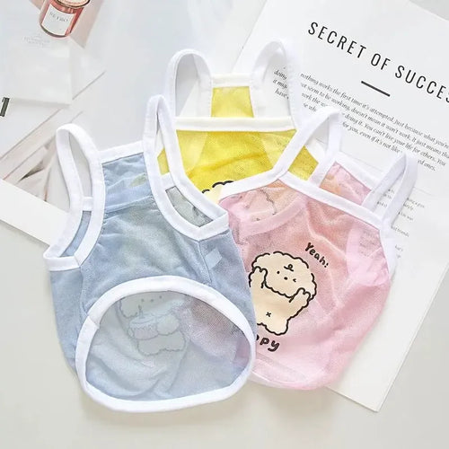  Cute Dog Mesh Tank Top for Spring Summer cashymart