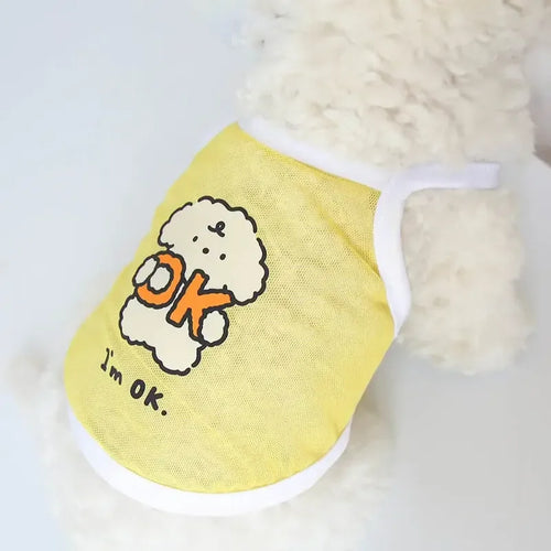  Cute Dog Mesh Tank Top for Spring Summer cashymart