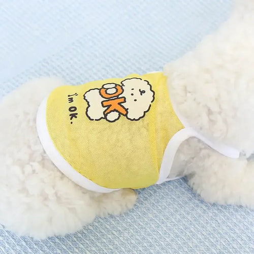  Cute Dog Mesh Tank Top for Spring Summer cashymart