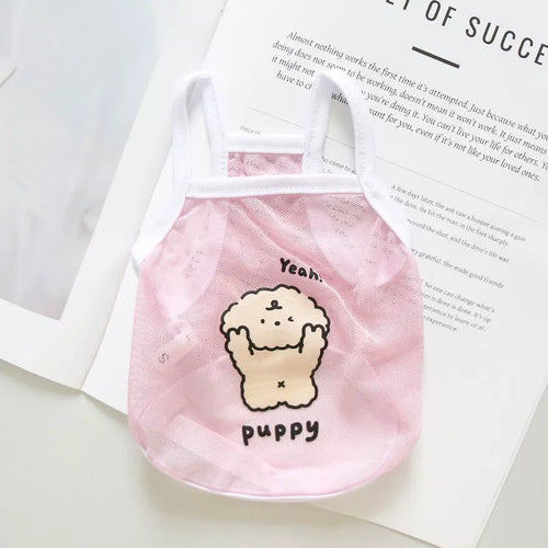  Cute Dog Mesh Tank Top for Spring Summer cashymart