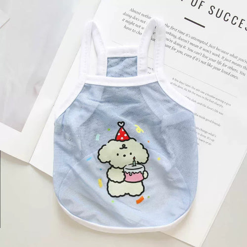  Cute Dog Mesh Tank Top for Spring Summer cashymart