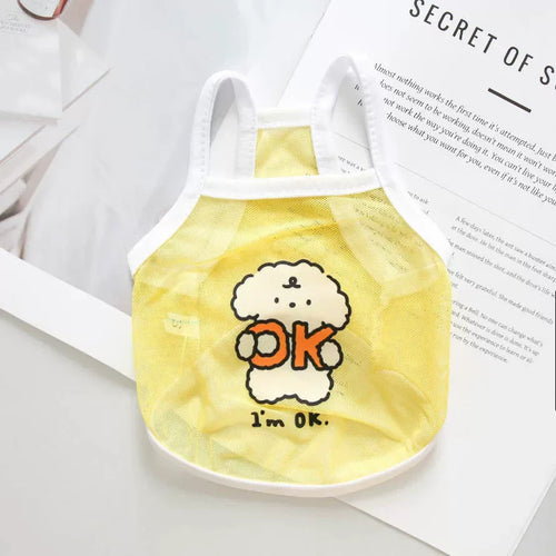  Cute Dog Mesh Tank Top for Spring Summer cashymart