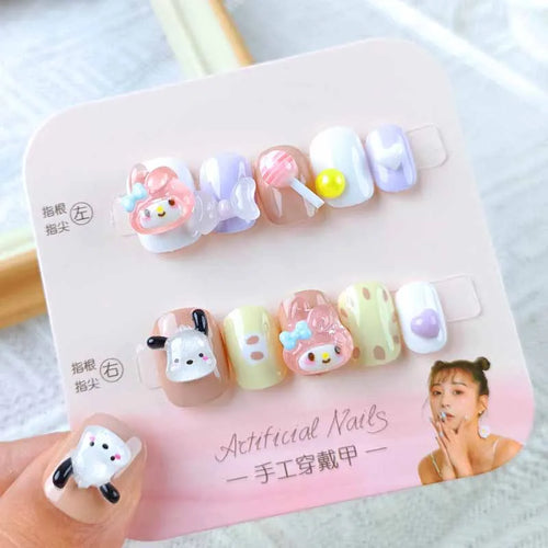  Cute Handmade Press On Nails Set cashymart