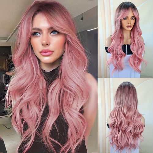  Cute Ombre Pink Curly Wig cashymart