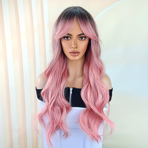  Cute Ombre Pink Curly Wig cashymart
