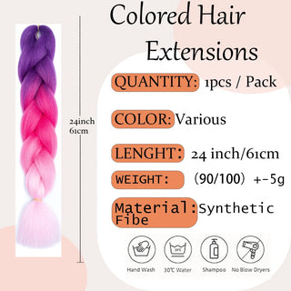  DIY Jumbo Braiding Hair Extensions 24 Inches cashymart