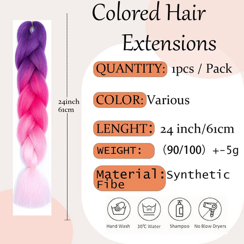  DIY Jumbo Braiding Hair Extensions 24 Inches cashymart