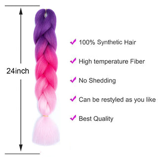  DIY Jumbo Braiding Hair Extensions 24 Inches cashymart
