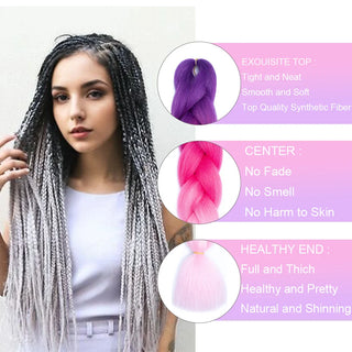  DIY Jumbo Braiding Hair Extensions 24 Inches cashymart