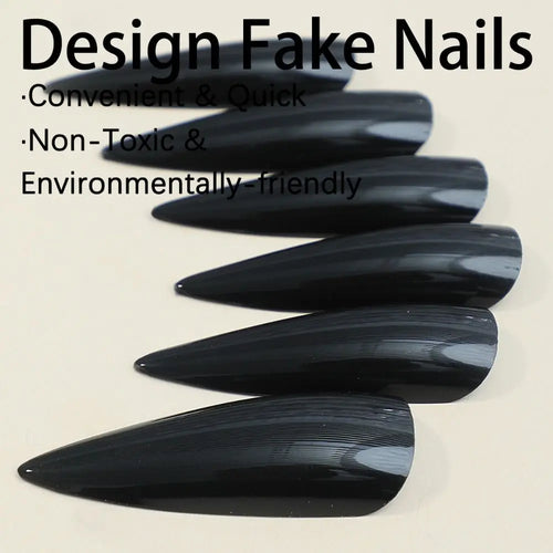  Detachable Wearable Almond Fake Nails 24pc cashymart