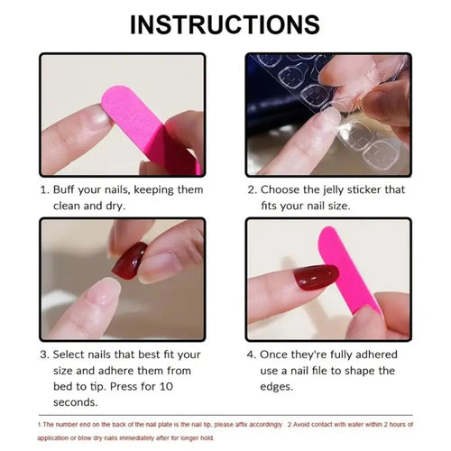  Detachable Wearable Almond Fake Nails 24pc cashymart