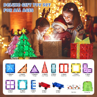 Diamond Magnetic Building Tiles & 2 Cars Set cashymart