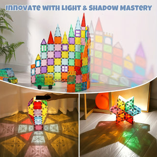  Diamond Magnetic Building Tiles & 2 Cars Set cashymart