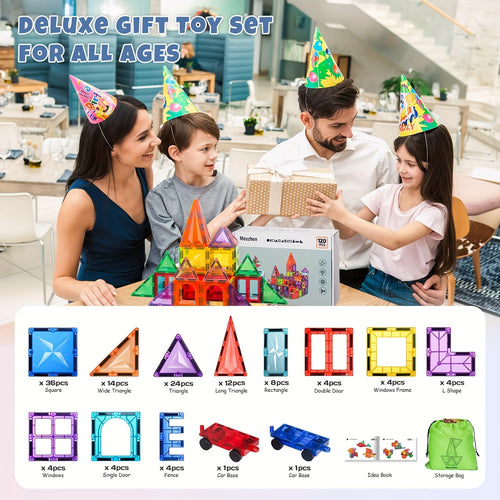  Diamond Magnetic Building Tiles & 2 Cars Set cashymart