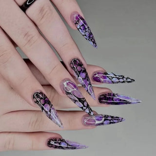  Diamond-Studded Almond Press-On Nails cashymart