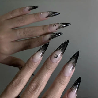  Diamond-Studded Almond Press-On Nails cashymart