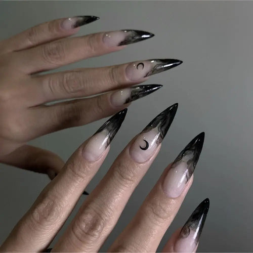  Diamond-Studded Almond Press-On Nails cashymart