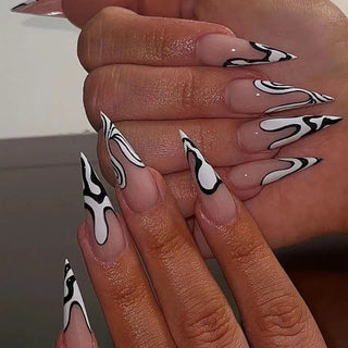  Diamond-Studded Almond Press-On Nails cashymart