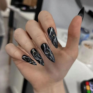  Diamond-Studded Almond Press-On Nails cashymart