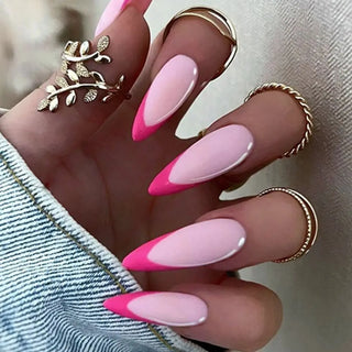  Diamond-Studded Almond Press-On Nails cashymart