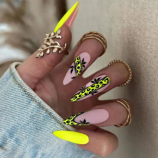  Diamond-Studded Almond Press-On Nails cashymart