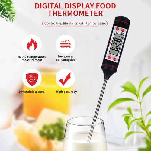  Digital Grill Thermometer with Probe Display cashymart