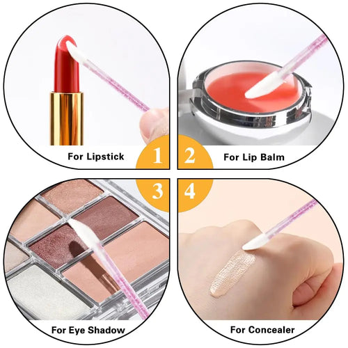  Disposable Glitter Lip Brushes Pack of 50 cashymart
