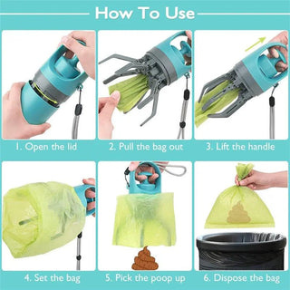  Dog Pooper Scooper With Built-in Poop Bag cashymart