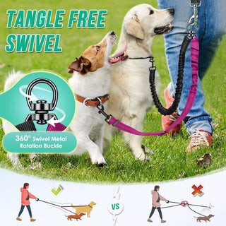  Dual Dog Leash Attachment 1.6ft Adjustable Bungee cashymart