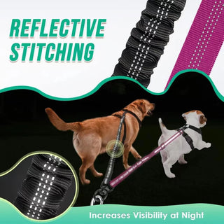  Dual Dog Leash Attachment 1.6ft Adjustable Bungee cashymart