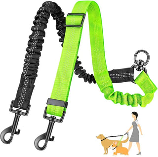  Dual Dog Leash Attachment 1.6ft Adjustable Bungee cashymart