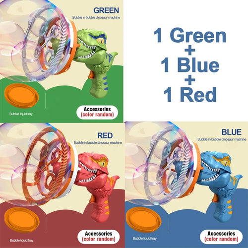 Electric Bubble Gun Dinosaur Bubble Machine for Kids Gift cashymart