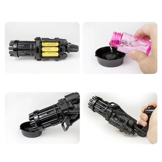  Electric Gatling Bubble Machine for Kids Fun cashymart