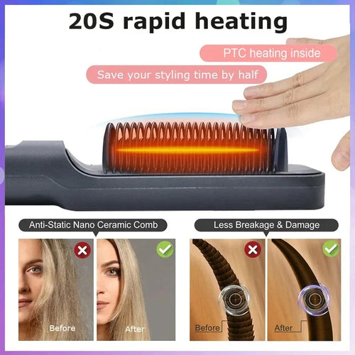  Electric Hot Comb Straightener Brush Tool cashymart