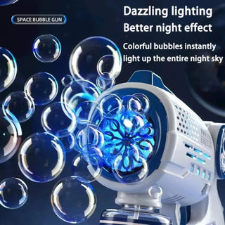  Electric Space Multi Hole Bubble Machine With Lights cashymart