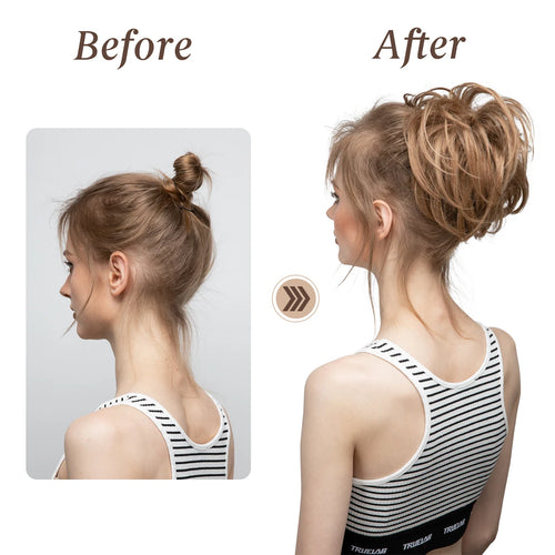  Elegant Curly Messy Bun Hairpiece Scrunchie cashymart