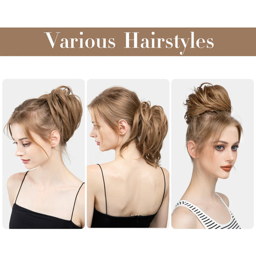  Elegant Curly Messy Bun Hairpiece Scrunchie cashymart