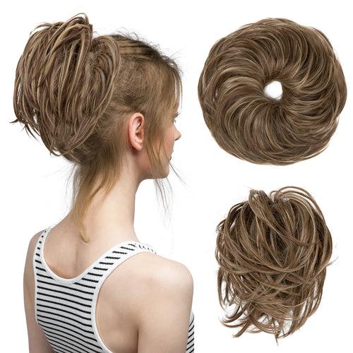  Elegant Curly Messy Bun Hairpiece Scrunchie cashymart