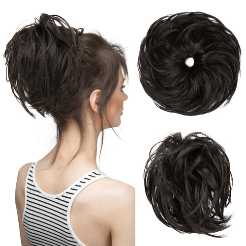  Elegant Curly Messy Bun Hairpiece Scrunchie cashymart