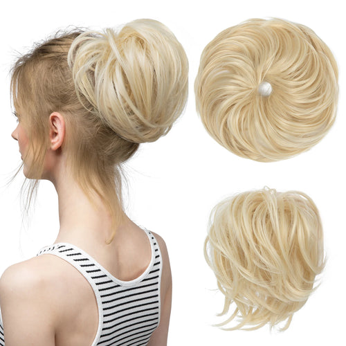  Elegant Curly Messy Bun Hairpiece Scrunchie cashymart