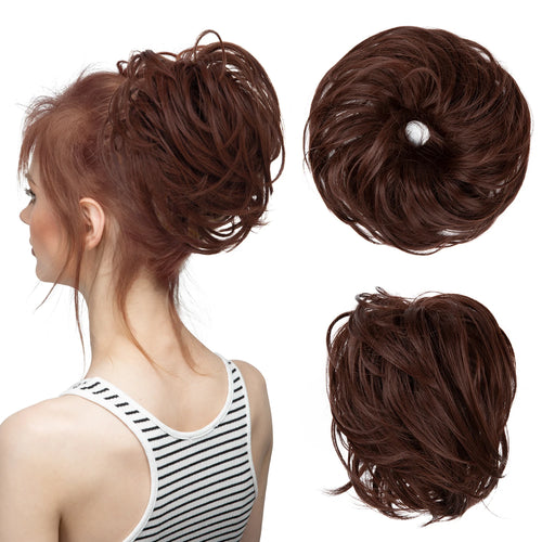  Elegant Curly Messy Bun Hairpiece Scrunchie cashymart