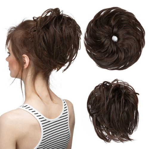  Elegant Curly Messy Bun Hairpiece Scrunchie cashymart