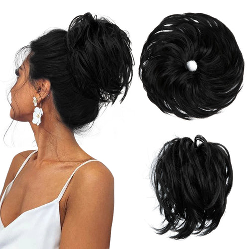  Elegant Curly Messy Bun Hairpiece Scrunchie cashymart