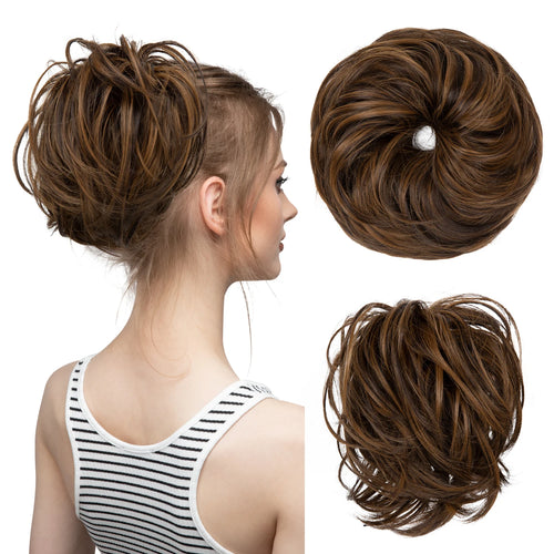  Elegant Curly Messy Bun Hairpiece Scrunchie cashymart