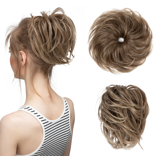 Elegant Curly Messy Bun Hairpiece Scrunchie cashymart