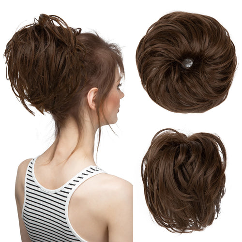  Elegant Curly Messy Bun Hairpiece Scrunchie cashymart