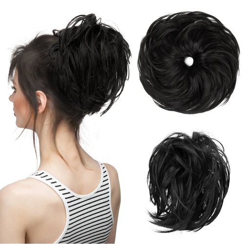 Elegant Curly Messy Bun Hairpiece Scrunchie cashymart