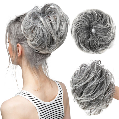  Elegant Curly Messy Bun Hairpiece Scrunchie cashymart