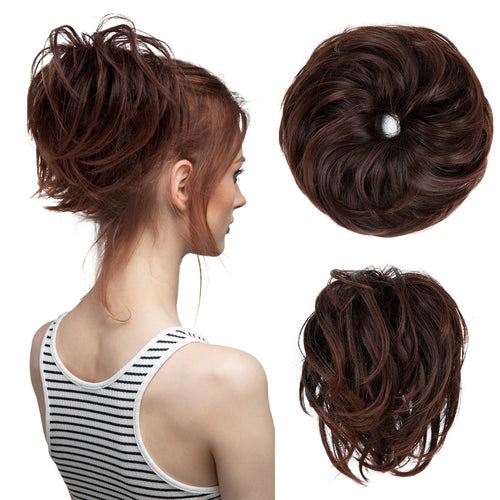  Elegant Curly Messy Bun Hairpiece Scrunchie cashymart