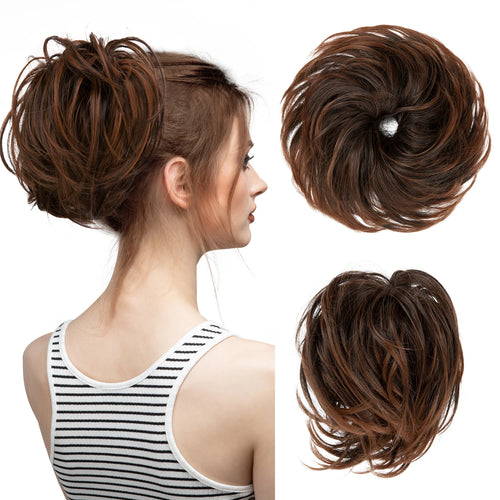 Elegant Curly Messy Bun Hairpiece Scrunchie cashymart